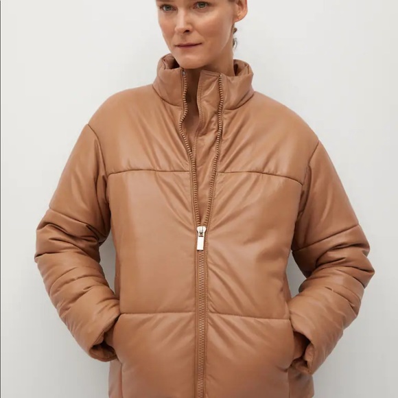 Mango Quilted leather jacket - Picture 3 of 6